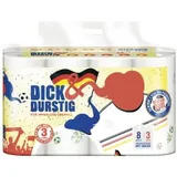Dick & Durstig Küchenrolle 10442 , 1 Packung = 8 Rollen à 45 Blatt