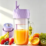 Mixer Smoothie Maker, 400ML Smoothie Mixer Klein, Mini Tragbarer Blender, Smoothie-Makers to go, Tragbarer Mixers USB, BPA-frei, Mini Standmixer für Fitnessstudio Büro Reisen Campin