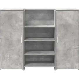 vidaXL Empfangstheke Betongrau 135x50x103,5 cm Holzwerkstoff