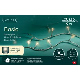 Lumineo Kaemingk Lichterkette LED Basic 120 LED, warmweiß