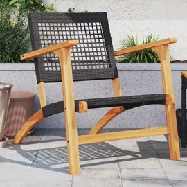 vidaXL Gartenstuhl 2 Stk. 33 x 0 x 0 cm schwarz