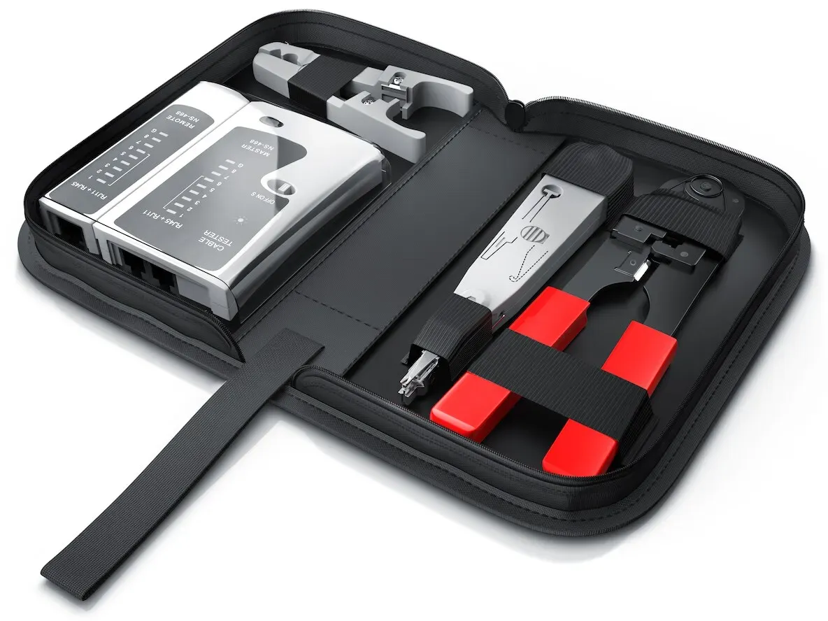 CSL Netzwerk Kabeltester für RJ45-/RJ11-Kabel geeignet für Telefon & Netzwerk / inkl. Zubehör