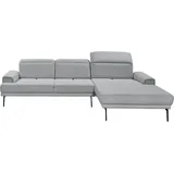 Musterring Ecksofa »MR 4580« mit Kopf- und Sitztiefenverstellung, Metallfuß chrom, 288 x 193/220cm, grau