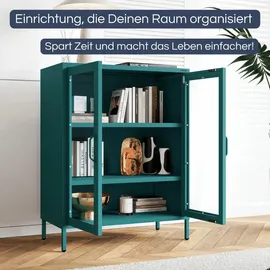 Jan Nowak Vitrine EKER 101,5 x 80 x 40 cm Türkis