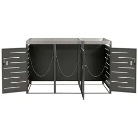 MCW Mülltonnenverkleidung H40 125 x 198 x 84 cm anthrazit