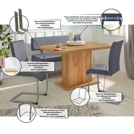 OTTO home Polsterbank Charissa grau 160 x 90 x 53 cm