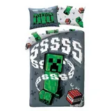 Halantex SP. z.o.o. Minecraft Kinderbettwäsche Minecraft 140 x 200 cm + 70 x 90 cm