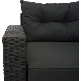 Mendler Poly-Rattan Garnitur HWC-J34 7-tlg. Schwarz