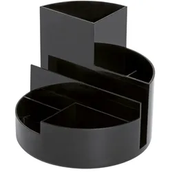 MAULrundbox Recycling, schwarze Oberfläche, matt, 6 Fächer