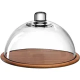 LEONARDO Cucina Holzkäseplatte mit Glasglocke 2-teilig Ø 280 mm