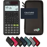 Casio fx-87DE Plus 2nd Edition Wissenschaftlich-Technischer Schulrechner inklusive Schutztasche von WYNGS in Schwarz - Basic Set