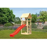 Karibu Spielturm Lotti mit Kletterwand & Rutsche Blau