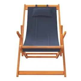 vidaXL Strandstuhl Klappbar Blau
