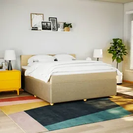 vidaXL Boxspringbett 180 x 200 cm Creme