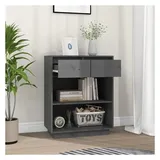 vidaXL Nachtschrank 60 x 34 x 75 cm Grau