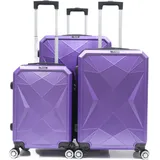 Cheffinger Reisekoffer ABS-03 Koffer 3-teilig Hartschale Trolley Set Kofferset Handgepäck Gepäck Reisetasche