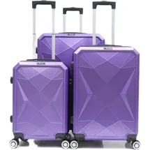 Cheffinger Reisekoffer ABS-03 Koffer 3-teilig Hartschale Trolley Set Kofferset Handgepäck Gepäck Reisetasche