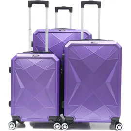 Cheffinger Reisekoffer ABS-03 Koffer 3-teilig Hartschale Trolley Set Kofferset Handgepäck Gepäck Reisetasche