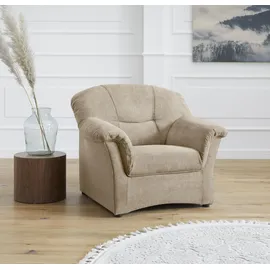 DOMO collection Sessel Sarafina Mikrofaser 102 x 83 x 81 cm Beige mit Federkern