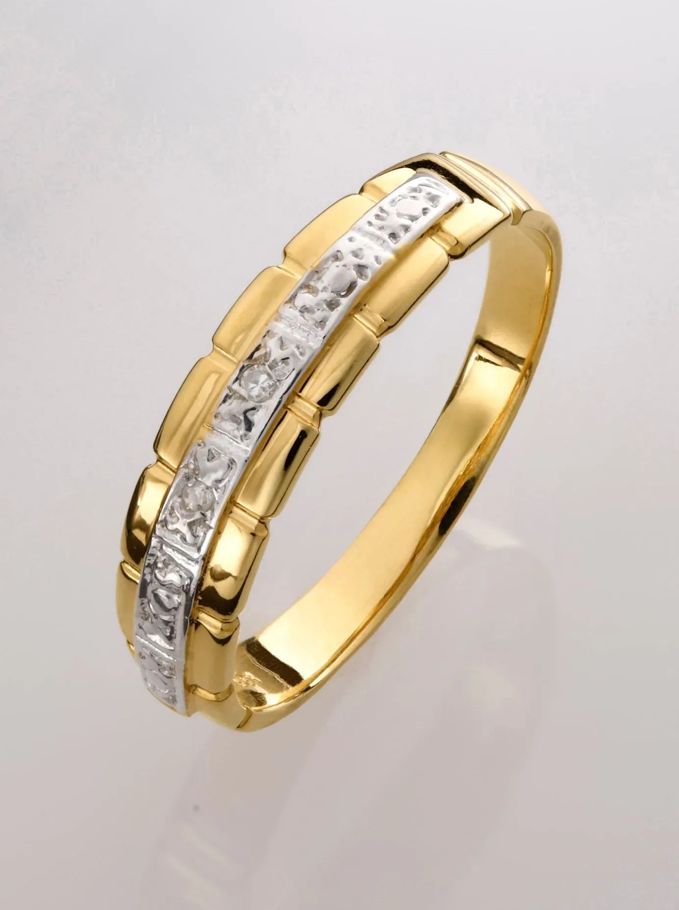 Fingerring LADY Gr. 18, gold (gelbgold 375), Fingerringe, Damen, 18, Metall-Gold, Metall, Gold