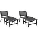 Beliani Gartenstuhl 60 x 54 x 70 cm Schwarz