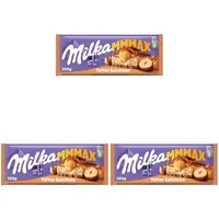 Milka Toffee Ganznuss 1 x 300g I Großtafel I Alpenmilch-Schokolade I mit Milchcréme-Füllung, Karamell und ganzen Haselnüssen I Milka Nuss-Schokolade aus 100% Alpenmilch I Tafelschokolade