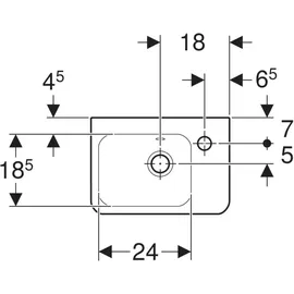 Geberit Renova Plan Handwaschbecken 36 x 25 cm (500382)
