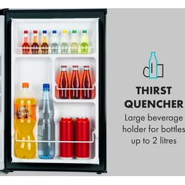 Klarstein Delaware Kühlschrank 75 l 45 cm hoch Schwarz