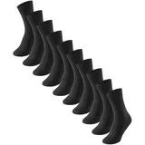 SCHIESSER Herren Socken 10er Pack Schwarz 43-46