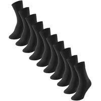 SCHIESSER Herren Socken 10er Pack Schwarz 43-46