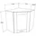VCM Eckschrank Colura 57 x 57 x 60 cm Weiß