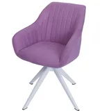 Esszimmerstuhl HWC-K27, Küchenstuhl Stuhl Armlehne, drehbar Stoff/Textil