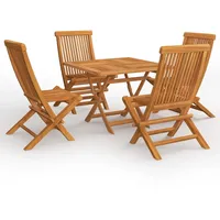 vidaXL 5-tlg Garten-Essgruppe Massivholz Teak