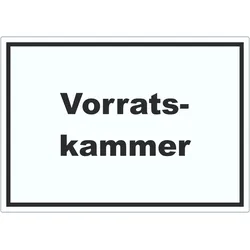 Vorratskammer Aufkleber mit Text Pantry Reserve waagerecht A9 (37x52mm)