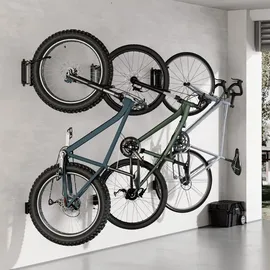 Maclean Brackets Fahrrad-Wandhalterung max. Tragkraft 35 kg, Neigungswinkel einstellbar, Stahl - Schwarz