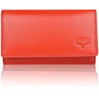 UMTI Leder Damenbörse Damen Geldbörse Börse 23- (95A) Damen Portemonnaie Damen Geldbörsen Brieftasche Damen Geldbeutel Damen Portmonee Damen Portmonai Cherry
