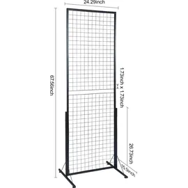 Vevor 2 x 5,6 Gitterwandpaneele Tower 2 Packungen Drahtgitterwand-Präsentationsständer