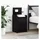 vidaXL Nachtschrank mit 2 Schubladen 38 x 34 x 80 cm Schwarz