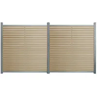 Home Deluxe WPC Sichtschutzzaun 185 x 355 cm Teak