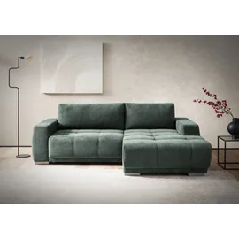 Home Affaire Ecksofa HOME AFFAIRE "Bolero L-Form", grün (racing grün), B:241cm H:66cm T:165cm, 100% POLYESTER (PES), Sofas, Ecksofa, wahlweise mit Bettfunktion & Bettkasten