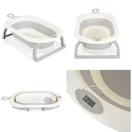 Cangaroo Babybadewanne Terra Digitalthermometer 87 cm lang Wasserablauf grau