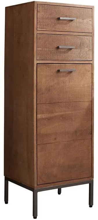 G+K Midischrank Groove Holz Braun Akazie