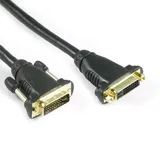 Lyndahl DVI Anschlusskabel DVI-I 24+5pol. Stecker DVI-I 24+5pol. Buchse 5 m Schwarz
