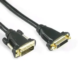 Lyndahl DVI Anschlusskabel DVI-I 24+5pol. Stecker DVI-I 24+5pol. Buchse 5 m Schwarz