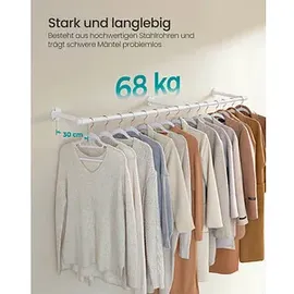 Songmics Wandgarderobe weiß Metall 170,0 x 7,0 cm