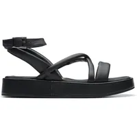 CLARKS Damen Alda Cross Sandale, Black Leather, 37 EU