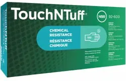 Ansell TouchNTuff® 92-600 Einmalhandschuhe aus Nitril, grün 92600090 , 1 Karton = 10 Packungen à 100 Stück, Größe 8,5 - 9