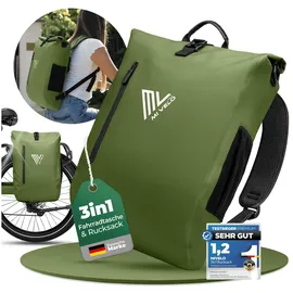 MIVELO 3in1 Fahrradtasche Gepäckträgertasche Rucksack mint
