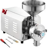 Vevor Sojabohnenmühle kommerzielle Mahlmaschine für Gewürze 2200 W, Maismühle 50 kg/h Edelstahl-Maismühle, industrielle Mehlmühle für Pfeffer Sojabohnen Erdnüsse Maiskörner 605 x 290 x 460 mm