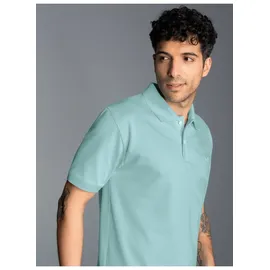 TRIGEMA Poloshirt TRIGEMA "TRIGEMA Poloshirt DELUXE Piqué", Herren, Gr. S, blau (gletscher), 100% Baumwolle, Basic, Shirts